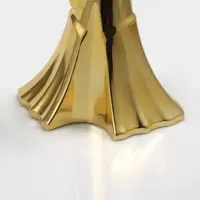 Башня пивная Gold, колба для льда, с подсветкой, 2 л, пластик, батарейки AG3, золотистая
