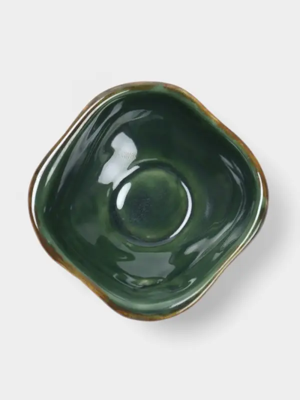 Соусник &laquo;Органика&raquo;, 7.5&times;7.5&times;3 см, керамика, зелёный