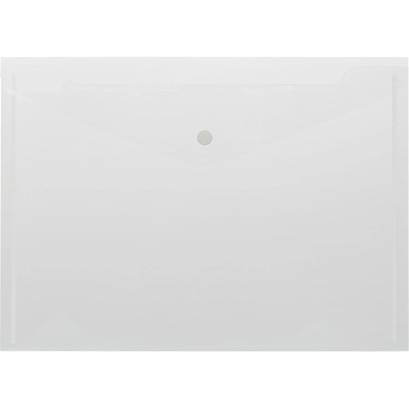 Папка-конверт на кнопке А4 КНК 180 бесцв. прз. 10шт/уп