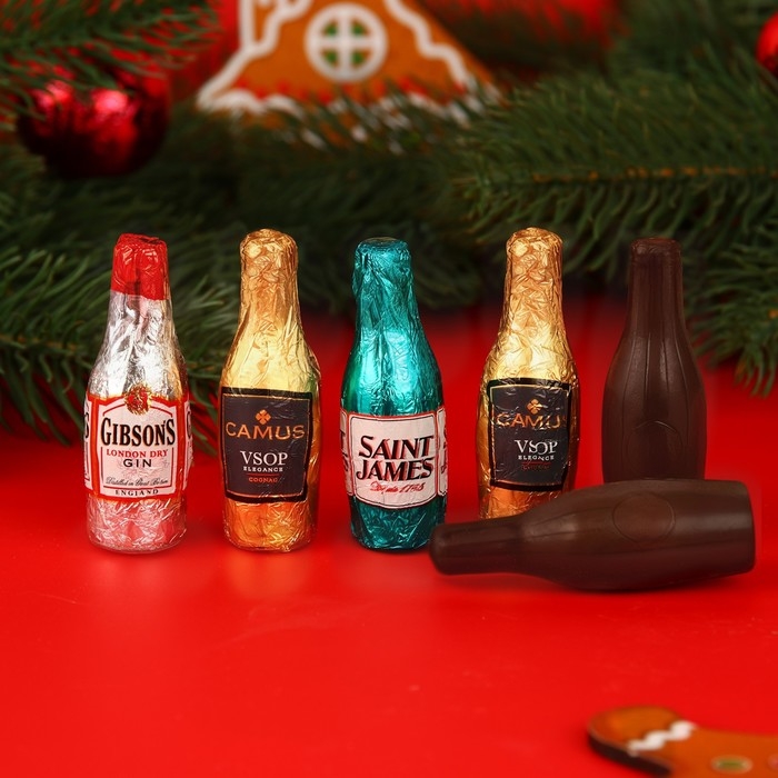 Новый год. Шоколад фигурный ETUI SELECT BY ABTEY SENIOR, с начинкой из ликера, ассорти, 13 ± 1 г Новый год. Шоколад фигурный ETUI SELECT BY ABTEY SENIOR, с начинкой из ликера, ассорти, 13 ± 1 г