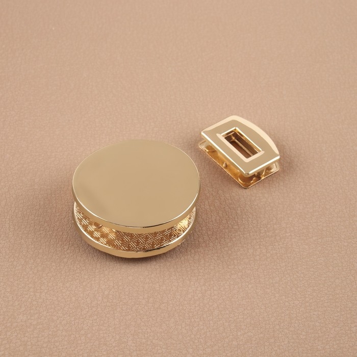 Застёжка для сумки, d = 4 см, цвет золотой Застёжка для сумки, d = 4 см, цвет золотой