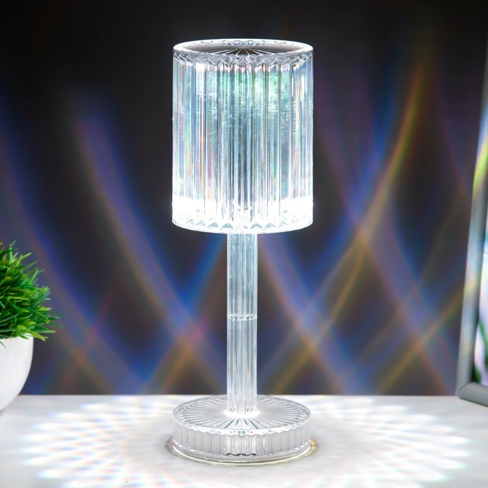 Настольная лампа с ПДУ Настольная лампа с ПДУ "Джус" LED 16 цветов RGB USB 8,5x8,5x25 см RISALUX