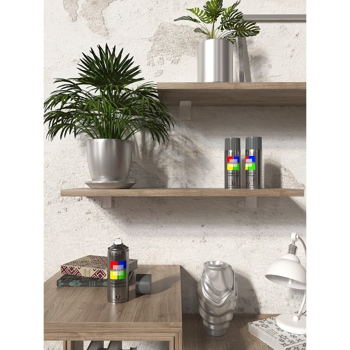 Аэрозольная краска эмаль  Белая Алюминий 520мл CORALINO RAL9006 Аэрозольная краска эмаль  Белая Алюминий 520мл CORALINO RAL9006