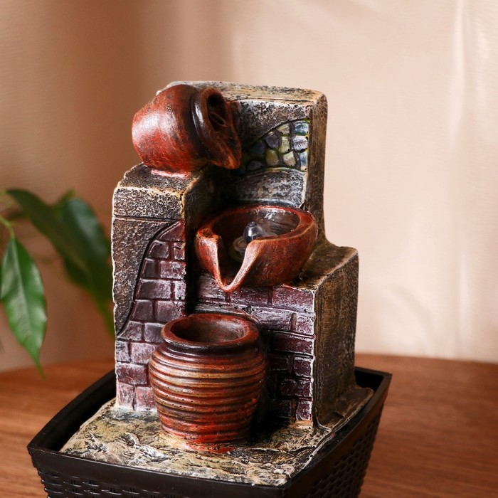 Фонтан Фонтан "Кувшины маленькие" 12х12,5х20 см (с подсветкой, без шарика)