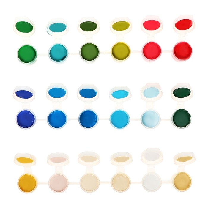 Краска акриловая, набор 30 цветов х 3 мл, Calligrata, в пакете, морозостойкая Краска акриловая, набор 30 цветов х 3 мл, Calligrata, в пакете, морозостойкая