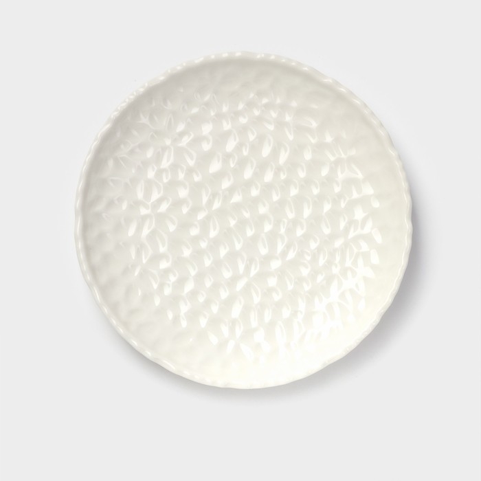 Тарелка керамическая пирожковая «Воздушность», d=15 см, цвет белый Тарелка керамическая пирожковая «Воздушность», d=15 см, цвет белый