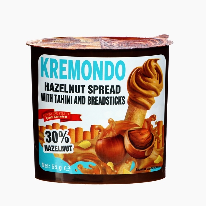 Набор из пасты ореховой с тахини и хлебных палочек Kremondo, 55 г Набор из пасты ореховой с тахини и хлебных палочек Kremondo, 55 г