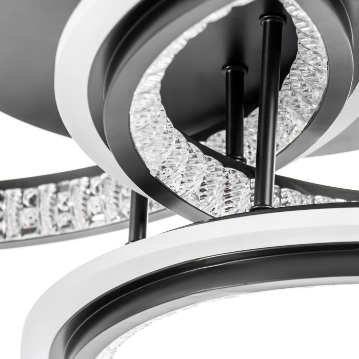 Люстра с ПДУ Люстра с ПДУ "Ленди" 3хLED 3000-6000К 272Вт черный 74х71х18 см BayerLux