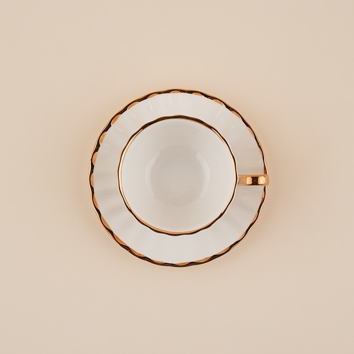 Чайная пара фарфоровая SL Home «Гарда», 2 предмета: чашка 200 мл, блюдце d=15 см, цвет белый Чайная пара фарфоровая SL Home «Гарда», 2 предмета: чашка 200 мл, блюдце d=15 см, цвет белый