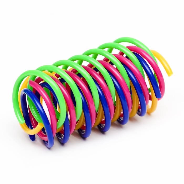 Набор из 4 игрушек для кошек  Набор из 4 игрушек для кошек "Пружинки", 5,5 см, микс цветов