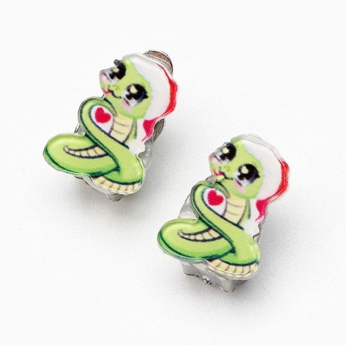 Серьги клипсы детские новогодние «Стильная девочка» на Новый год, 7 х 9 см Серьги клипсы детские новогодние «Стильная девочка» на Новый год, 7 х 9 см