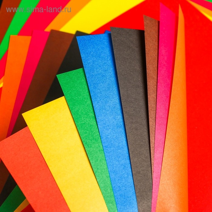 Набор  Набор "Щенячий патруль" А4: 10л цветного одностороннего картона + 16л цветной двусторонней бумаги