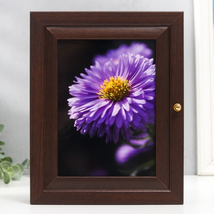 Ключница Ключница "Яркий цветок" венге 19х24 см МИКС