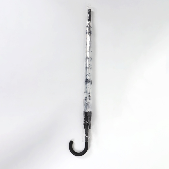 Зонт - трость полуавтоматический «Узор», 8 спиц, R = 54/60 см, D = 120 см, цвет прозрачный/синий Зонт - трость полуавтоматический «Узор», 8 спиц, R = 54/60 см, D = 120 см, цвет прозрачный/синий