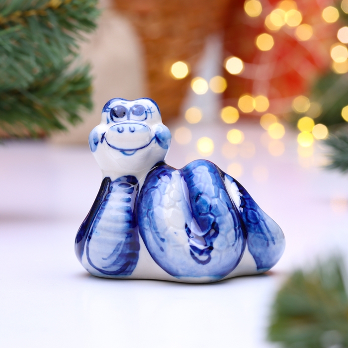 Новый год. Сувенир символ года Новый год. Сувенир символ года "Питон", гжель