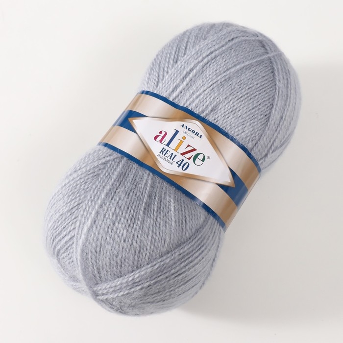 Пряжа Пряжа "Angora real 40" 60% акрил, 40% шерсть 430м/100гр (21 серый)