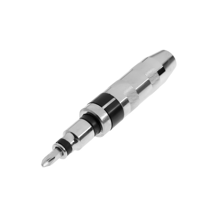 Отвертка ударно-поворотная ТУНДРА 1/2 Отвертка ударно-поворотная ТУНДРА 1/2", с битами 17 шт., реверс, метал. рукоятка, кейс