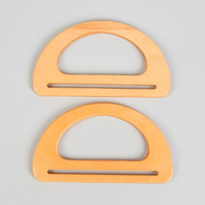 Ручки для сумки деревянные, 10 × 18 см, 2 шт, цвет бежевый Ручки для сумки деревянные, 10 × 18 см, 2 шт, цвет бежевый