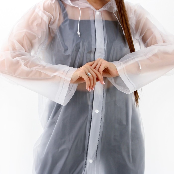 Дождевик взрослый плащ «Я бы вышла из зоны комфорта, но мне не в чем», размер 42-48, 60 х 110 см, цвет белый Дождевик взрослый плащ «Я бы вышла из зоны комфорта, но мне не в чем», размер 42-48, 60 х 110 см, цвет белый