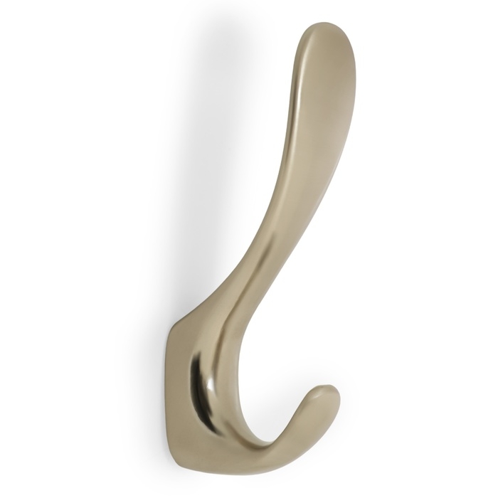 Крючок мебельный CAPPIO NOTE, двухрожковый, матовый никель Крючок мебельный CAPPIO NOTE, двухрожковый, матовый никель