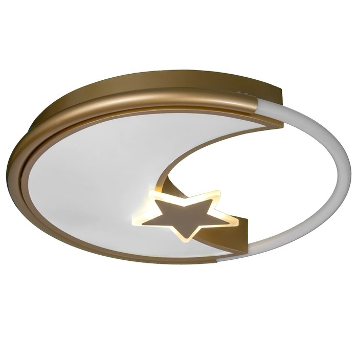 Люстра с ПДУ 2221/1 LED 110Вт диммер золото 48х48х7 см BayerLux