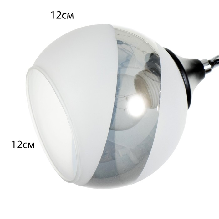 Люстра Светогор 5861/2 2х60W Е27 чёрный/хром