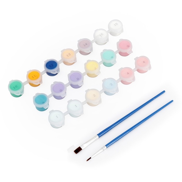 Картина по номерам на новый год на холсте с подрамником &laquo;Зимнее утро&raquo;, 20 &times; 30 см