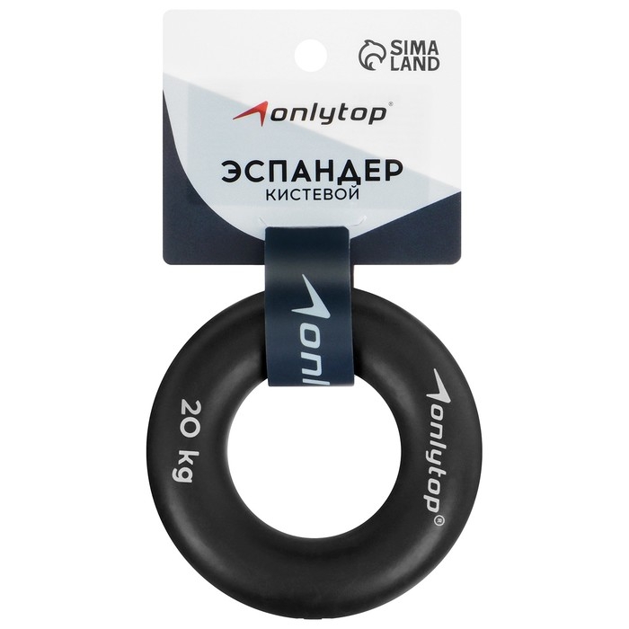 Эспандер кистевой ONLYTOP, 20 кг, цвет чёрный Эспандер кистевой ONLYTOP, 20 кг, цвет чёрный