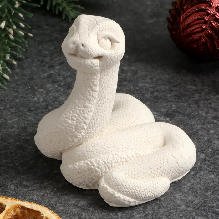 Новый год. Символ 2025. Фигура для раскраски  Новый год. Символ 2025. Фигура для раскраски "Змейка Даша", 5х6х4см