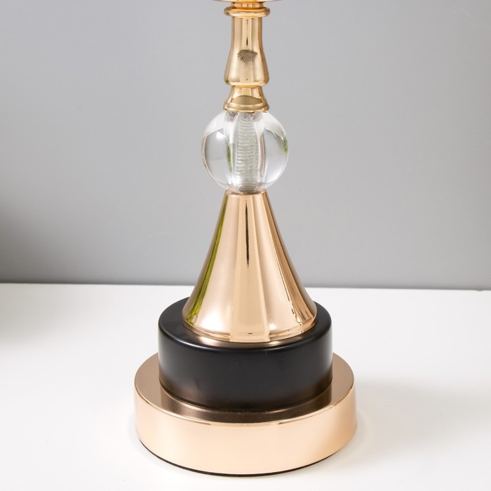 Настольная лампа Настольная лампа "Марфа" Е27 40Вт чёрно-золотой 22х22х40 см RISALUX