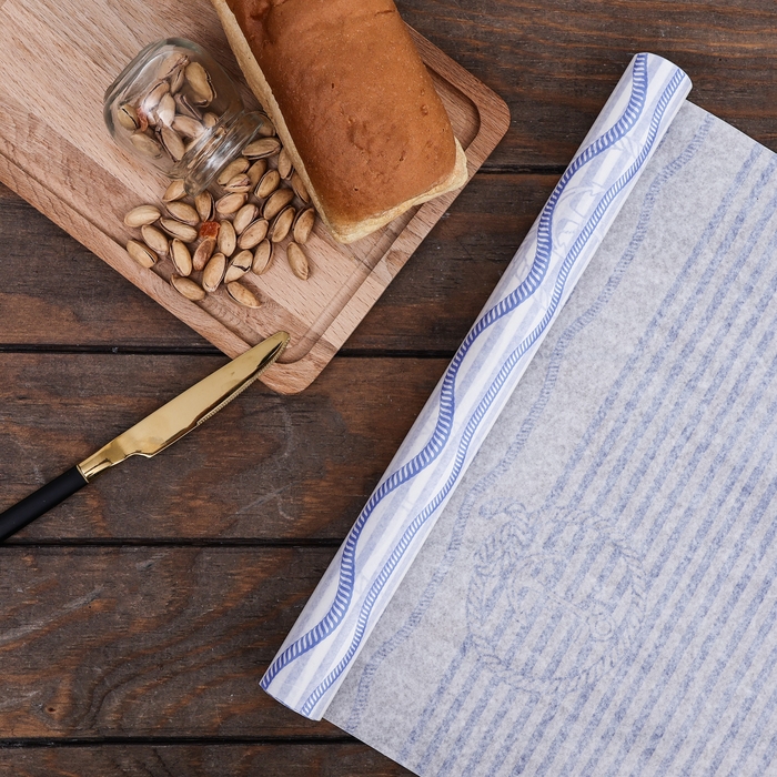 Бумага силиконизированная  Бумага силиконизированная " Веревки голубые" 0,38 х 5м