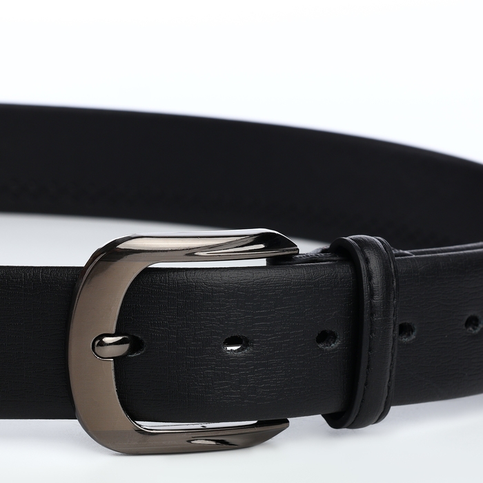 Ремень мужской, ширина 3,5 см, винт, пряжка металл, цвет чёрный Ремень мужской, ширина 3,5 см, винт, пряжка металл, цвет чёрный