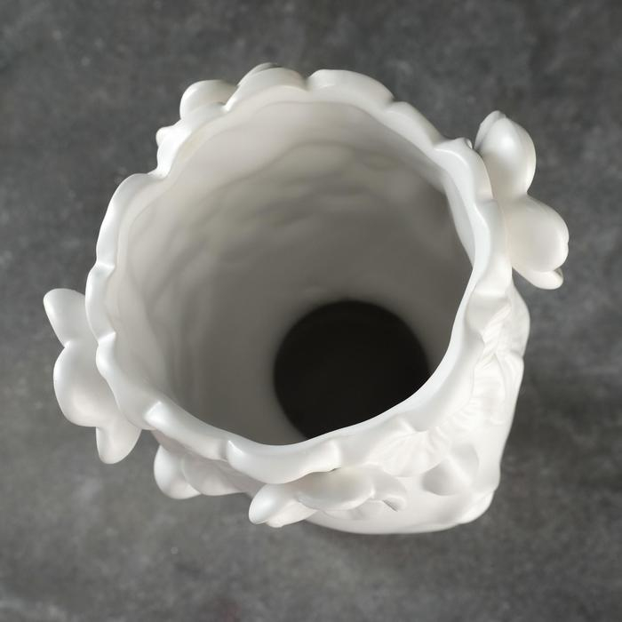 Кашпо - ваза  Кашпо - ваза "Мальчик с венком" белое, 28х12х14см