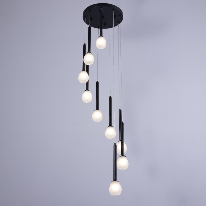 Светильник Светильник "Жаклин" 9х3Вт G4 Черный 30х30х180см