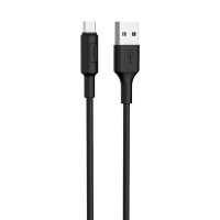 Кабель Hoco X25, microUSB - USB, 2 А, 1 м, PVC оплетка, черный