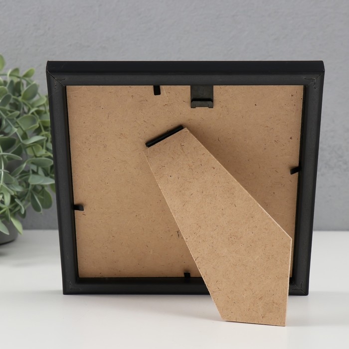 Фоторамка пластик Фоторамка пластик "МИРАМ" 15х15 см, 641877-3, чёрный (пластиковый экран)