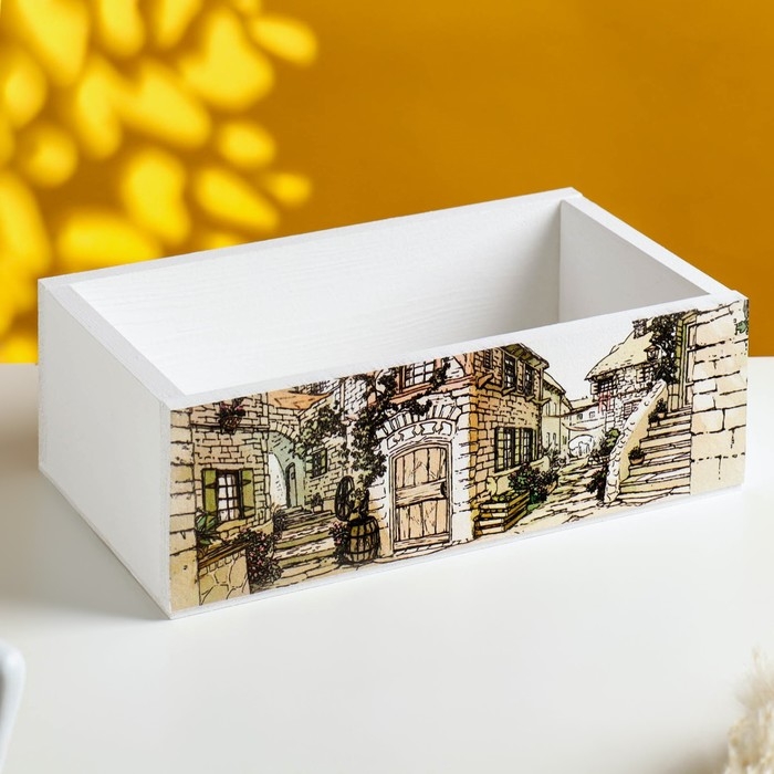 Кашпо флористическое деревянное  Кашпо флористическое деревянное " ПРОВАНС №7" 24,5х14,5х8 см