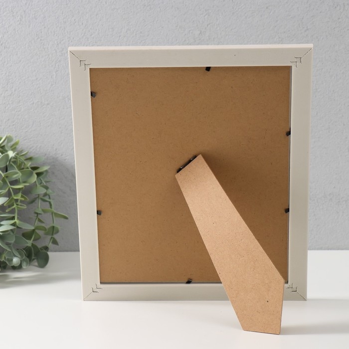 Фоторамка пластик 20х25 см "Кирпичная кладка" белая 29х24 см