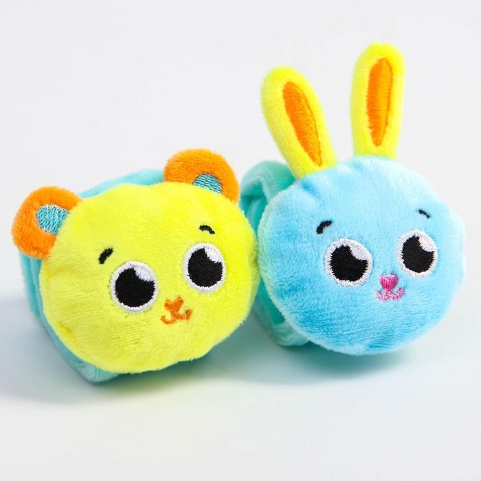 Погремушка - браслетик развивающая «Зверята», набор 2 шт. Погремушка - браслетик развивающая «Зверята», набор 2 шт.