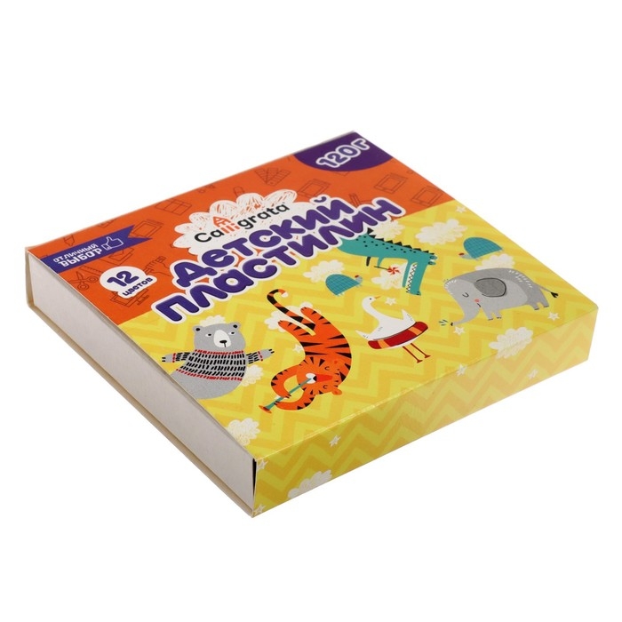 Пластилин Calligrata, 12 цветов, 120 г Пластилин Calligrata, 12 цветов, 120 г