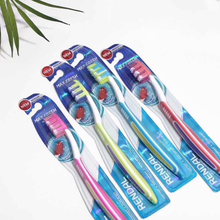 Зубная щётка Rendall 3 effect, средней жесткости, микс, 1 шт. Зубная щётка Rendall 3 effect, средней жесткости, микс, 1 шт.