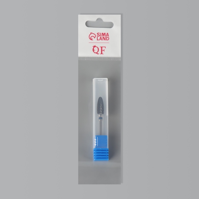 Фреза керамическая для маникюра «Кукуруза», средняя нарезка, 6 × 15 мм, в пластиковом футляре, цвет чёрный Фреза керамическая для маникюра «Кукуруза», средняя нарезка, 6 × 15 мм, в пластиковом футляре, цвет чёрный