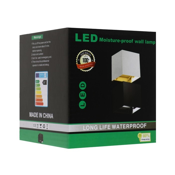 Светильник фасадный «Куб», FSD-063, 6 Вт, 3000К, регулир. луч, IP65, 220 В, пластик, черный 100842 Светильник фасадный «Куб», FSD-063, 6 Вт, 3000К, регулир. луч, IP65, 220 В, пластик, черный 100842