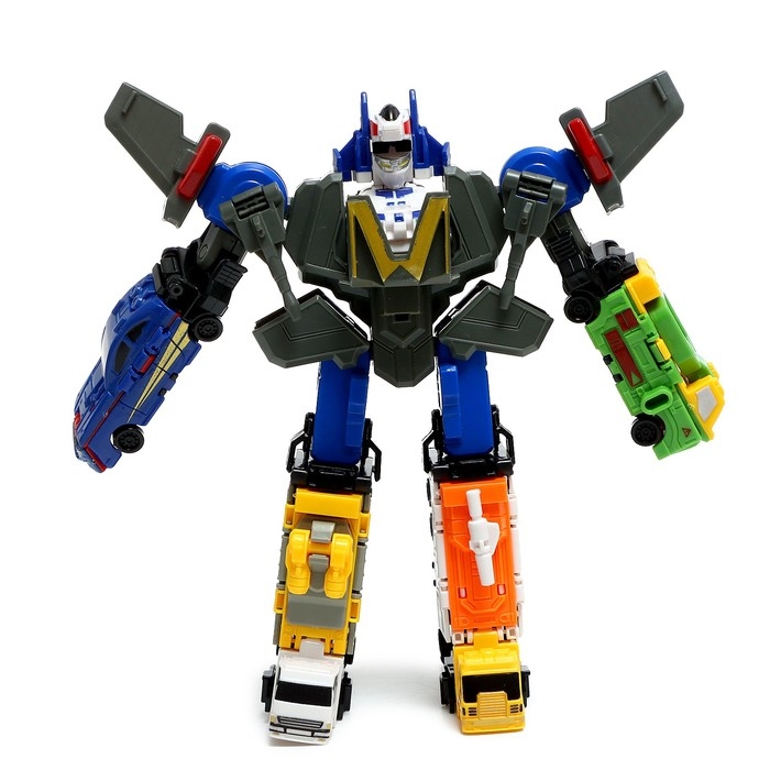 Робот «Воин», трансформируется, собирается из 5 машинок