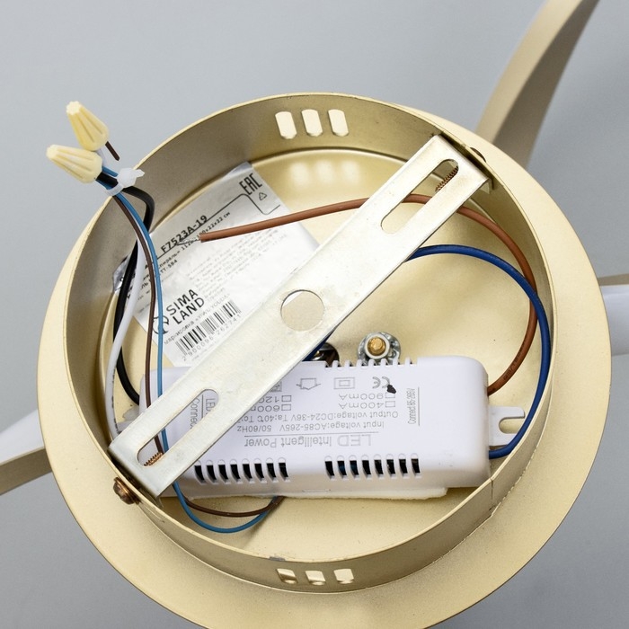 Светильник Светильник "Спираль" LED 112Вт 3000-6000К золото 100х22х22 см BayerLux