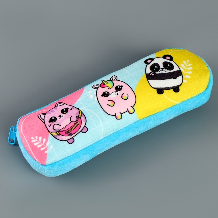 Пенал школьный мягкий Пенал школьный мягкий "Зверята", 6,5*20 см