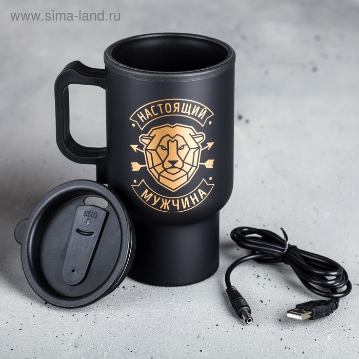 Термокружка с USB «Настоящий мужчина», 450 мл, сохраняет тепло 2 ч Термокружка с USB «Настоящий мужчина», 450 мл, сохраняет тепло 2 ч
