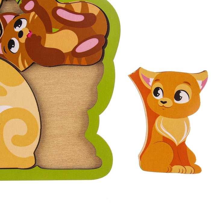 Головоломка «Кошка с котятами» для самых маленьких Головоломка «Кошка с котятами» для самых маленьких