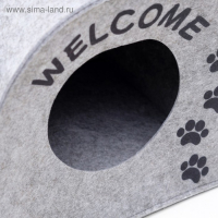 Домик для животных из войлока "Будка WELCOME", 33 х 33 х 45 см