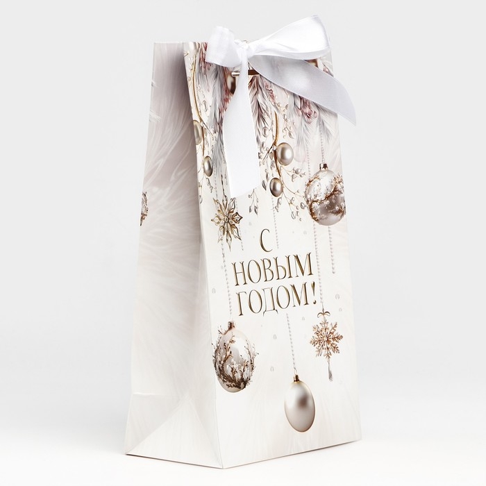 Пакет подарочный новогодний с лентой «Вошебный Новый год», 13 х 23 х 7 см , Новый год Пакет подарочный новогодний с лентой «Вошебный Новый год», 13 х 23 х 7 см , Новый год